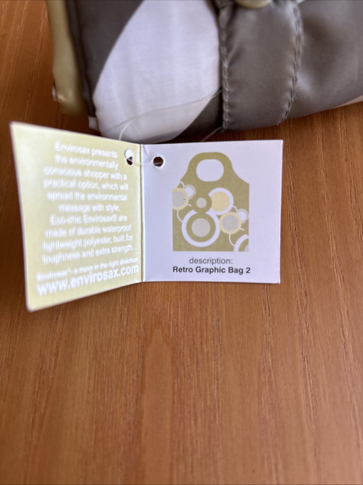 Envirosax NWT Multi-Use Reusable Shopping Bag Graphic Green Pattern, FREE SHIP