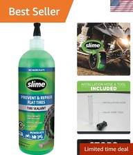 Flat Tire Puncture Repair Sealant, Prevent and Repair, Tubeless Mower and ATV...