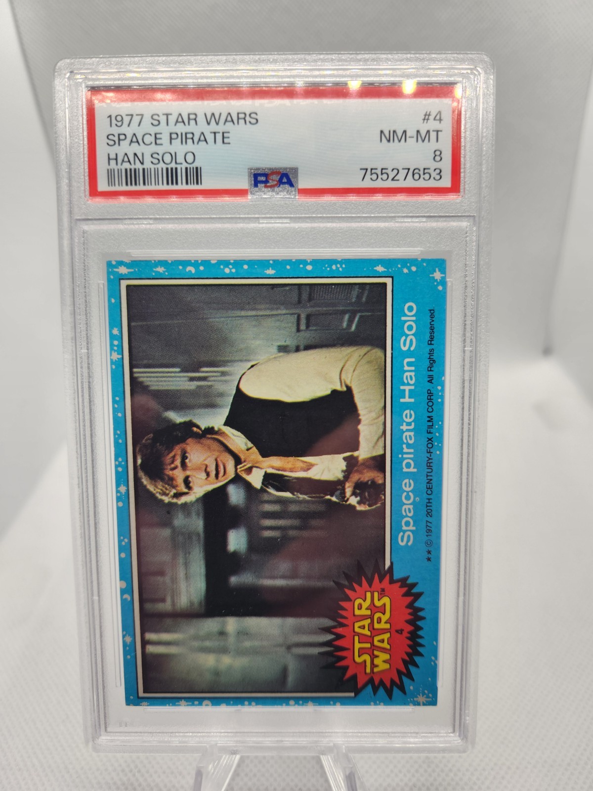 SPACE PIRATE HAN SOLO PSA 8 1977 TOPPS STAR WARS #4 NM-MT