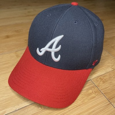 '47 MVP Atlanta Braves 2Tone Navy Red Mens Wool Adjustable Hat Cap Basic NICE