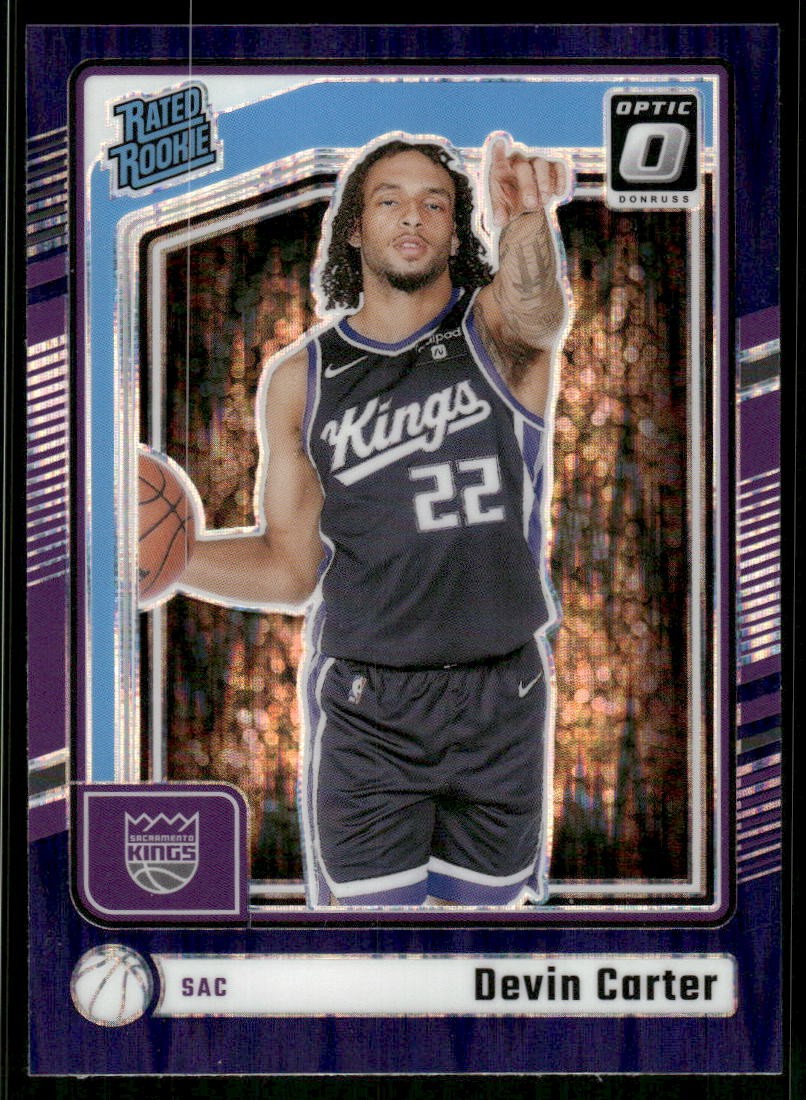 2024-25 Donruss Optic #290 Devin Carter Purple Shock