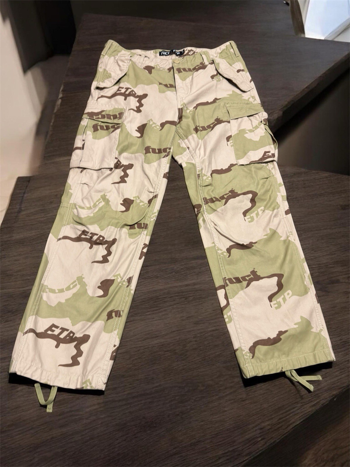 Fuct x FTP SS22 utility streetwear camo cargo pants mens Medium
