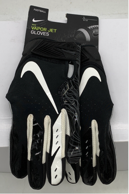 Nike Vapor Jet 5.0 Black White Gloves Football PGF905-091 Size