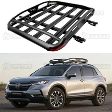 50" Lightweight Car Roof Rack Cargo Basket Cross Bar W/ LED For Honda Prologue