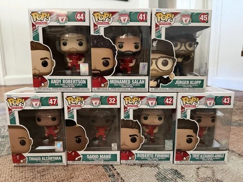 Set Of 7 Liverpool FC Funko Pops In Boxes