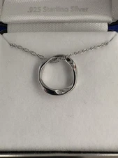 Sterling silver necklace with diamond, please read item description