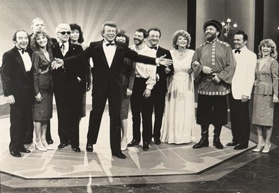Dieter Thomas Heck, Heino, Reinhard Mey, Ivan Rebroff, 1985, Foto Ursula Röhnert