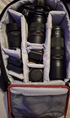 Canon EOS R5 Mark II Mirrorless Camera with 3 lenses, Extender and accessories