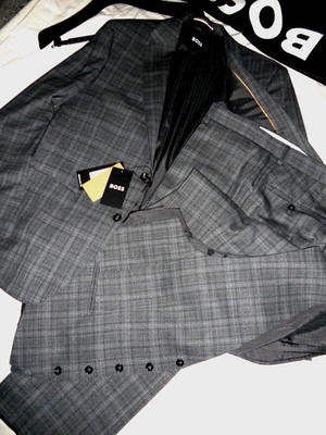 HUGO BOSS Recent Boss Range Super Stoff 3-Teiler Anzug Gr. UK 44R ''EU54R''W38 - UVP 745 