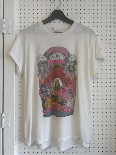 Led Zeppelin Made Worn Vintage Style Repro Concert Graphic T Vintage vintage concert t-shirt, vintage, single stitch, B+ condition