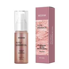 mooyam body shimmer oil luminizer glows brightening #rose gold 50ml