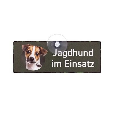 Jack Russell Terrier Autoschild mit Saugnapf   Hund, Jagd & Einsatzfahrzeug