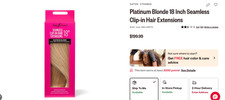 Platinum Blonde 18 Inch Seamless Clip-in Hair Extensions Read Description 