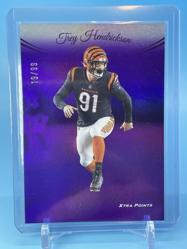 2024 Prestige ~ TREY HENDRICKSON ~ Xtra Points Purple #'d /99 ~ Bengals 💥
