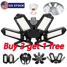1200000LM 300W LED Super Bright Garage Lights Deformable Ceiling Shop Work Lamps