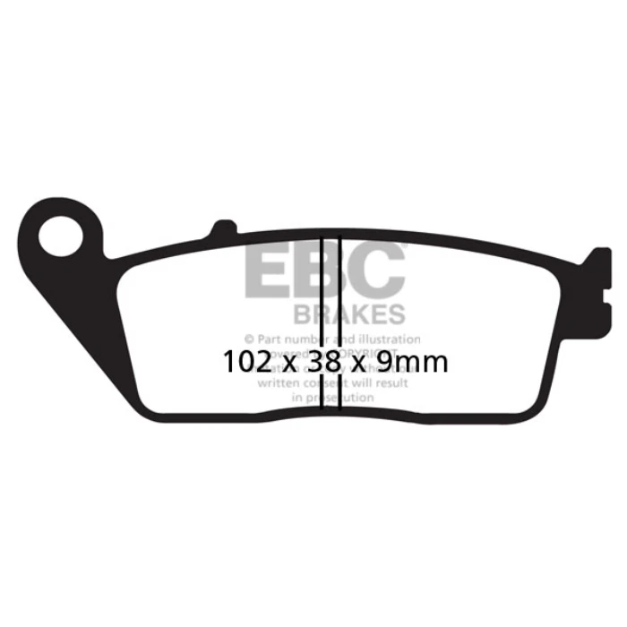 Se adapta a las pastillas de freno de disco delantero orgánicas EBC Bandit  Foto 2 de 3