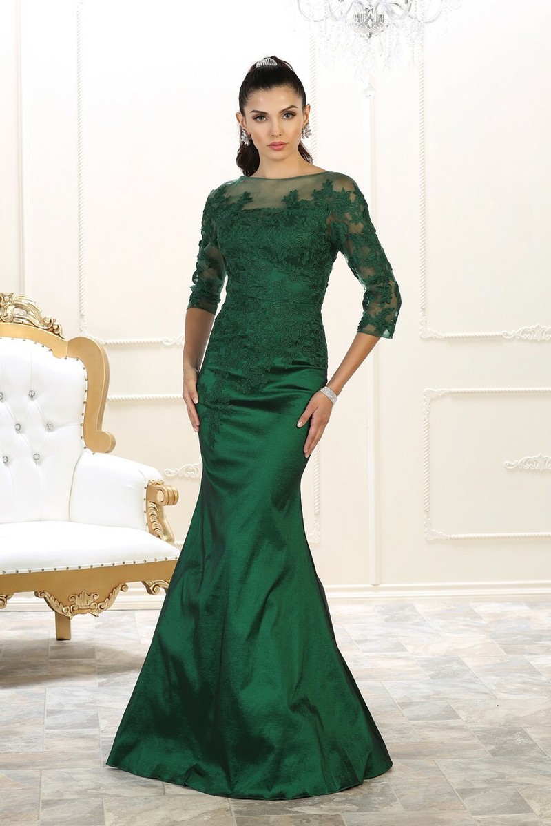 royal dark green dress Dark Green Formal Ballgown Evening Prom Dress with Embroidered Beadings