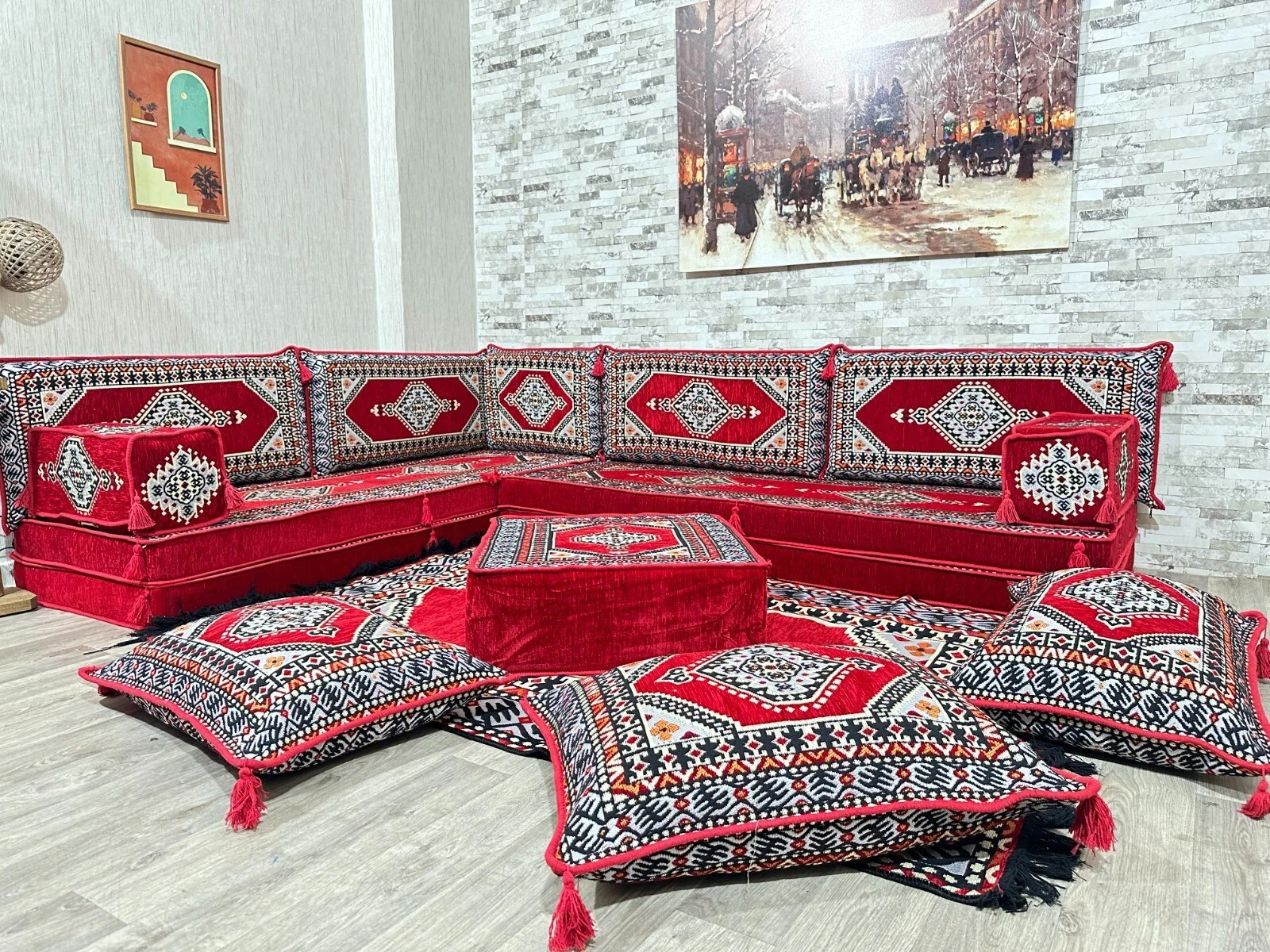 Oriental Sofa, Seating Area, Oriental Seating Area Set, Arabic Corner Majlis