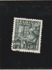 L5499 BELGIQUE timbre Y&T N° 765 de 1948-49 " Dentelles  " Oblitéré