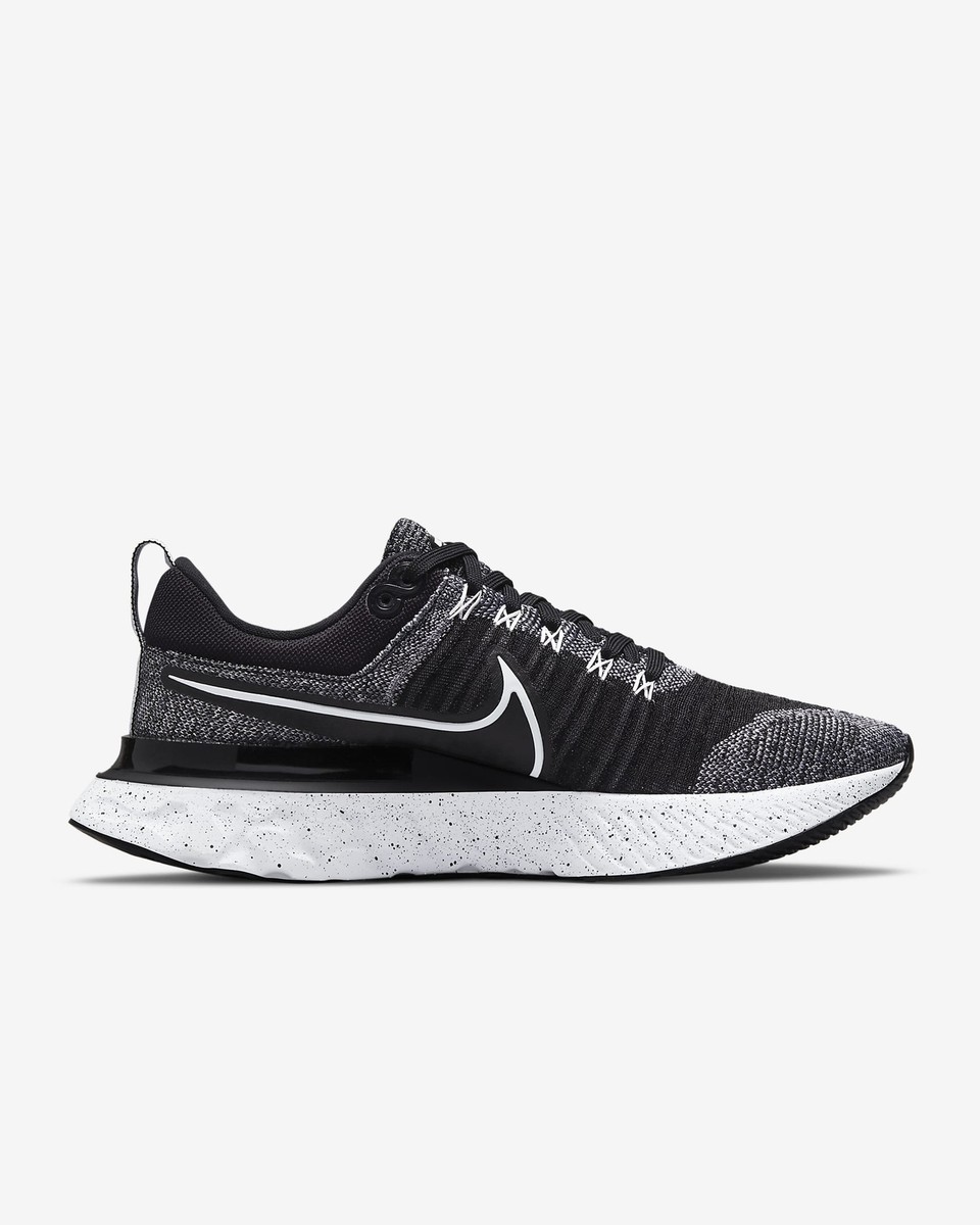 Nike React Infinity Run Flyknit 2 Black White Oreo Grey CT2357-101