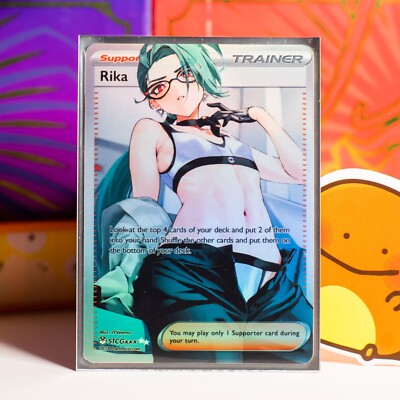 Rika Full Art Goddess Story Pokemon Waifu Trading Card Holofoil