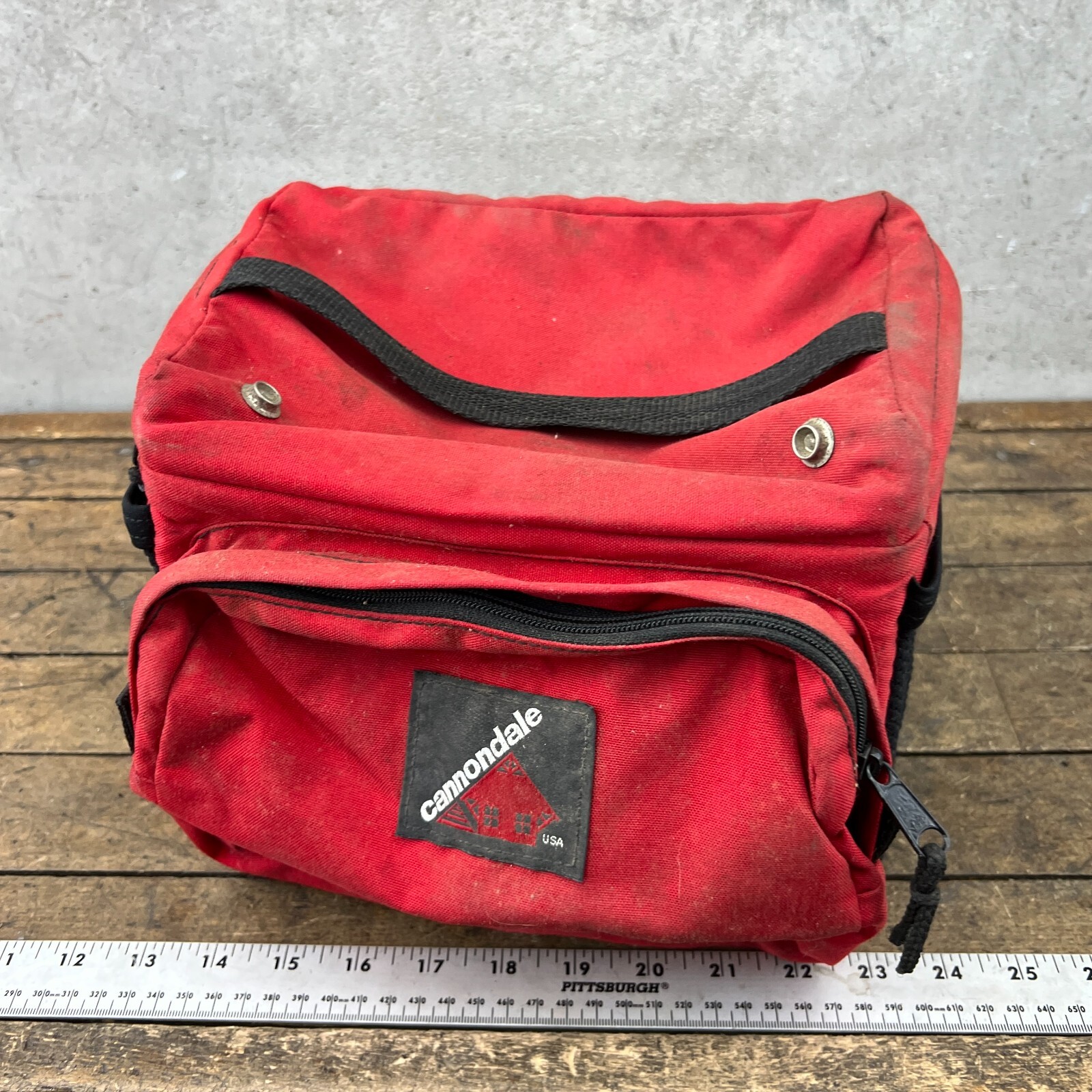 Vintage Cannondale Bar Bag NO CLAMP Mount Red QR Handlebar Quick Tour