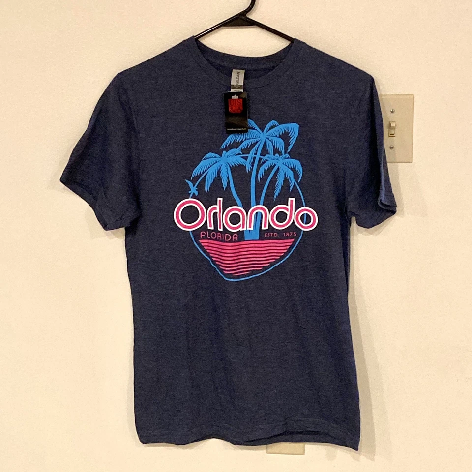 Nueva con etiquetas Camiseta de recuerdo Gildan estilo suave Orlando Florida para mujer talla pequeña  Foto 2 de 4