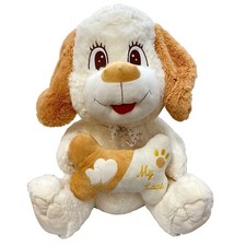 Gigante Peluche Cane di San Bernardo 100 cm Beige Seduto Bambini Ragazzi