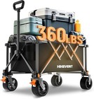 Carro Plegable, Capacidad 360Lbs, Carro de Playa Plegable con Ruedas Más Anchas