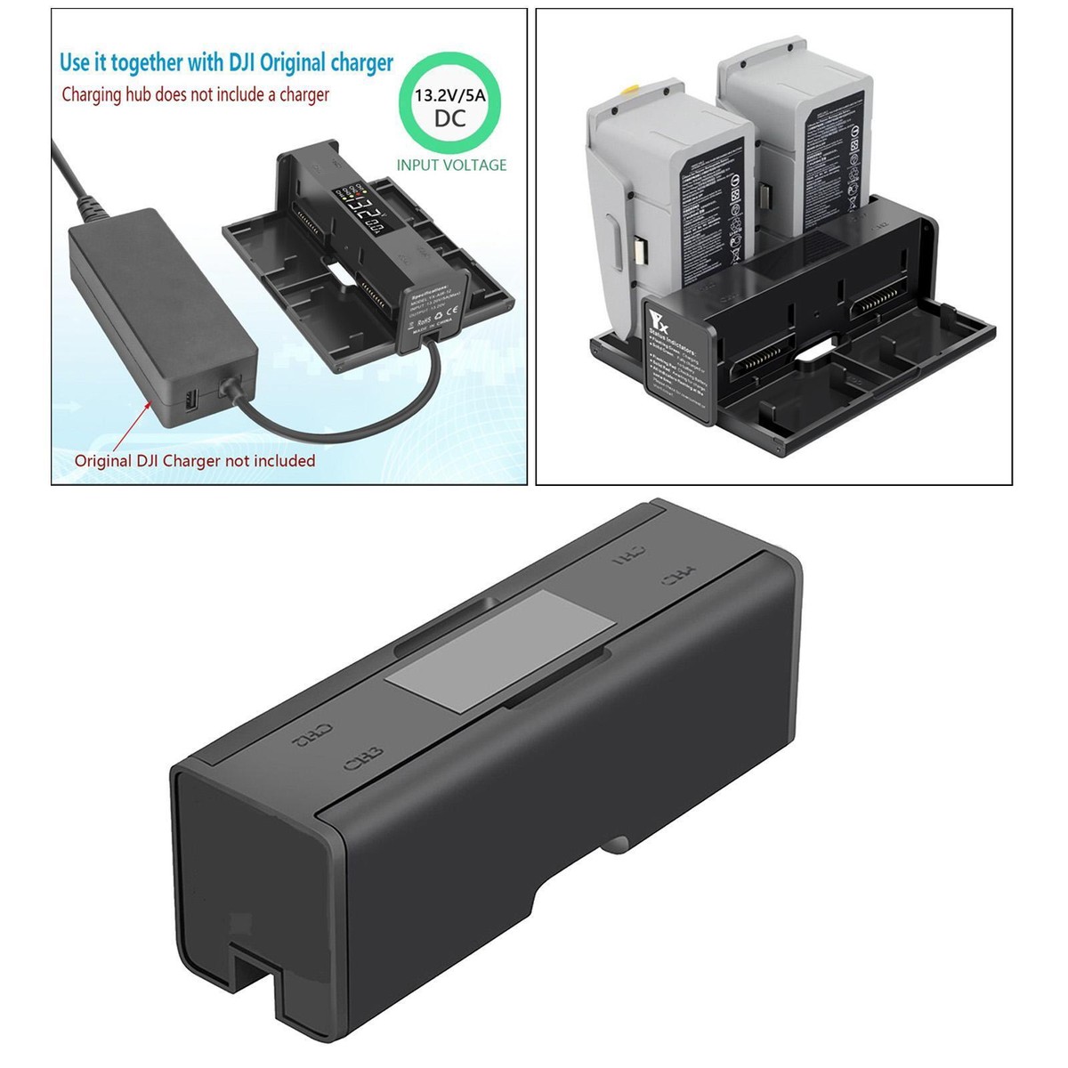 NEW In Battery Charging Hub Charger for DJI Mavic Air 2/Air 2S