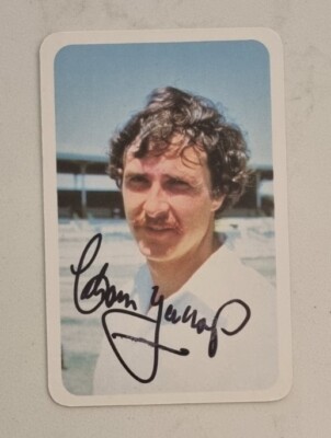 Graham Yallop Signed Butter Em Up Cricket Trade Card Australia Captain