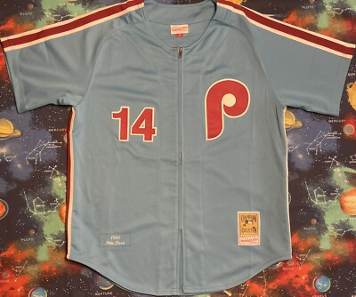 Authentic Mitchell Ness MLB Philadelphia Phillies Pete Rose Baseball  Jersey