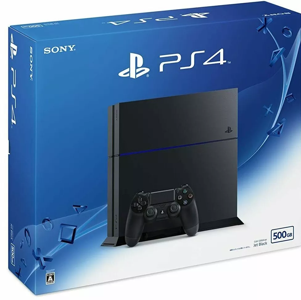 Playstation 4 Sony PS4 Console 500GB CUH-1200AB01 Jet Black