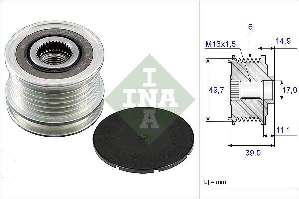 INA 535 0050 10 Generatorfreilauf FüR Chrysler Jeep MERCEDES-BENZ-image