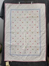Pottery Barn Kids Crip Quilt Wall Hanging Polka Dot Classic Pink 50 x 36 Whimsy