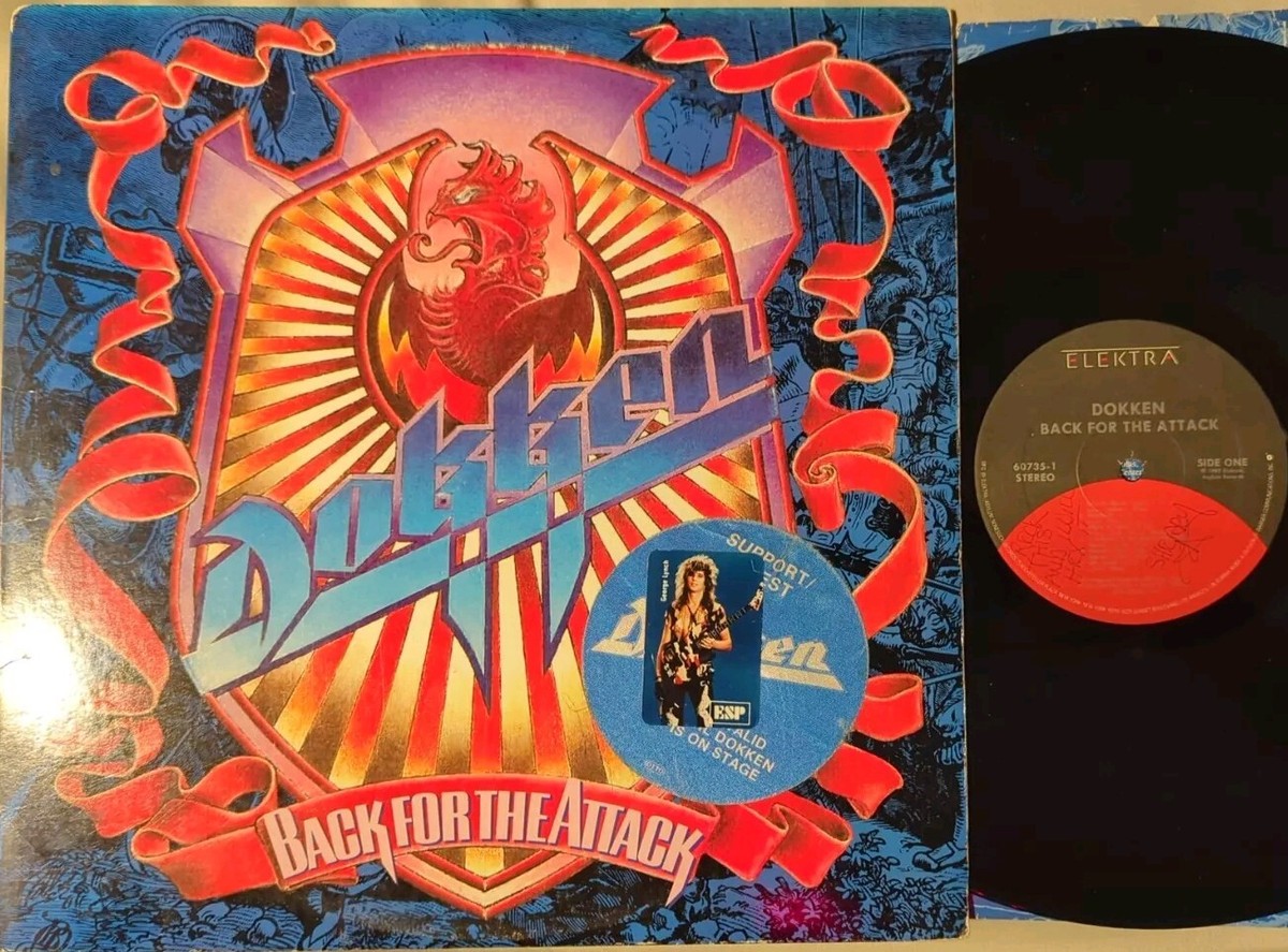 SIGNED Dokken: Back For The Attack VINYL LP Elektra Records 60735