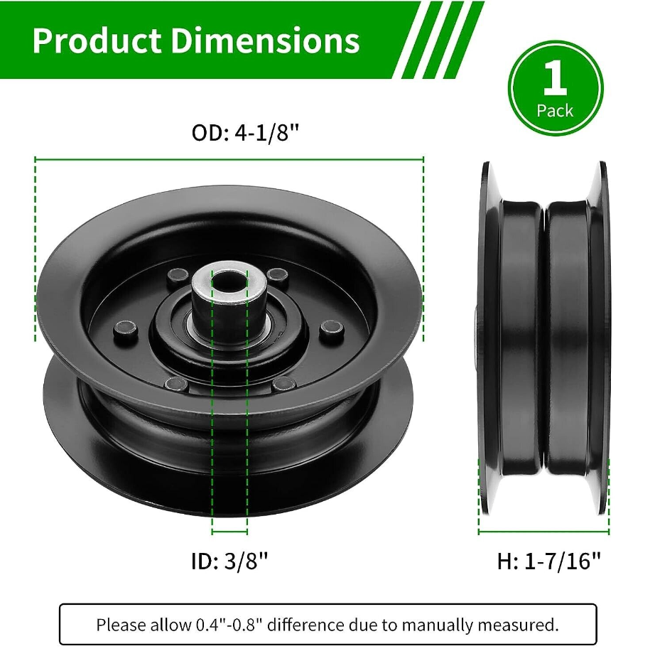 Flat Belt Idler Pulley For Toro Z4200 SS5000 Z5000 42" 50" 52