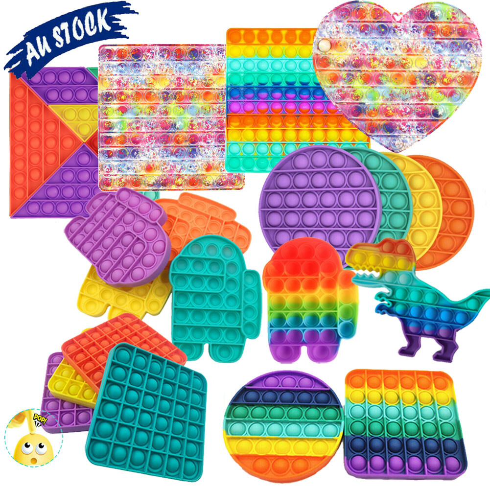 SALE Pop It Fidget Round Square Toy Push Bubble Stress Relief