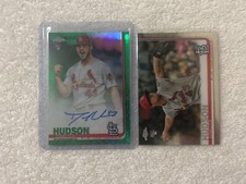 2019 Topps Chrome Green Refractor /99 Dakota Hudson #RA-DH Rookie Auto + Base Rc