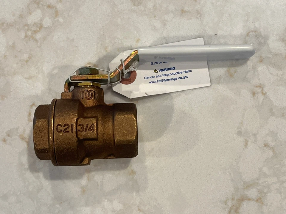 (BOX 6) 3/4" FNPT Lead-Free Bronze Full-Port Ball Valves 600 WOG, MADE IN USA - Image 3 of 4