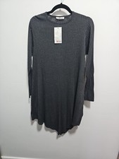 Womens Dress Size 8 Knit Fit Flare Short Sweater Mini Casual Gray TAVIN 