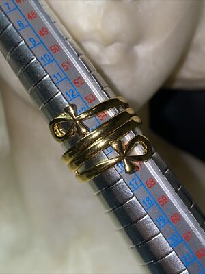 Egyptian Gold Toned Costume Ring Size 7.5