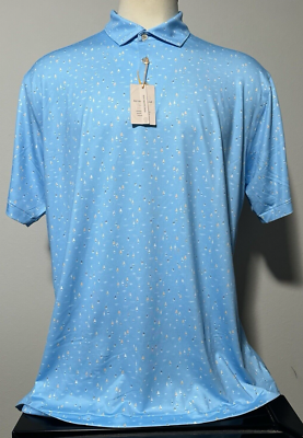 Peter Millar Summer Comfort ポロシャツ XL Peter Millar Summer Comfort Men's Size XL Seaport Blue Sailing