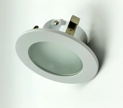 3 Inch Recessed Can Light MR16 Shower Trim Frosted Lens White Ring 33007WH