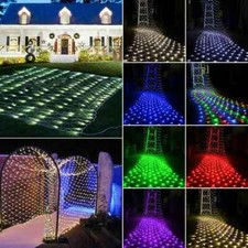 LED Fairy String Net Mesh Curtain Lights New Waterproof Outdoor Home Party