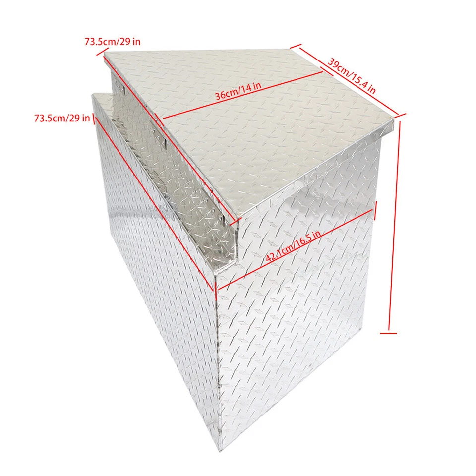 29"X15"X18"Aluminum Trailer Tongue Box For Camper PickUp Truck Tool Storage — 第 3/4 张图片