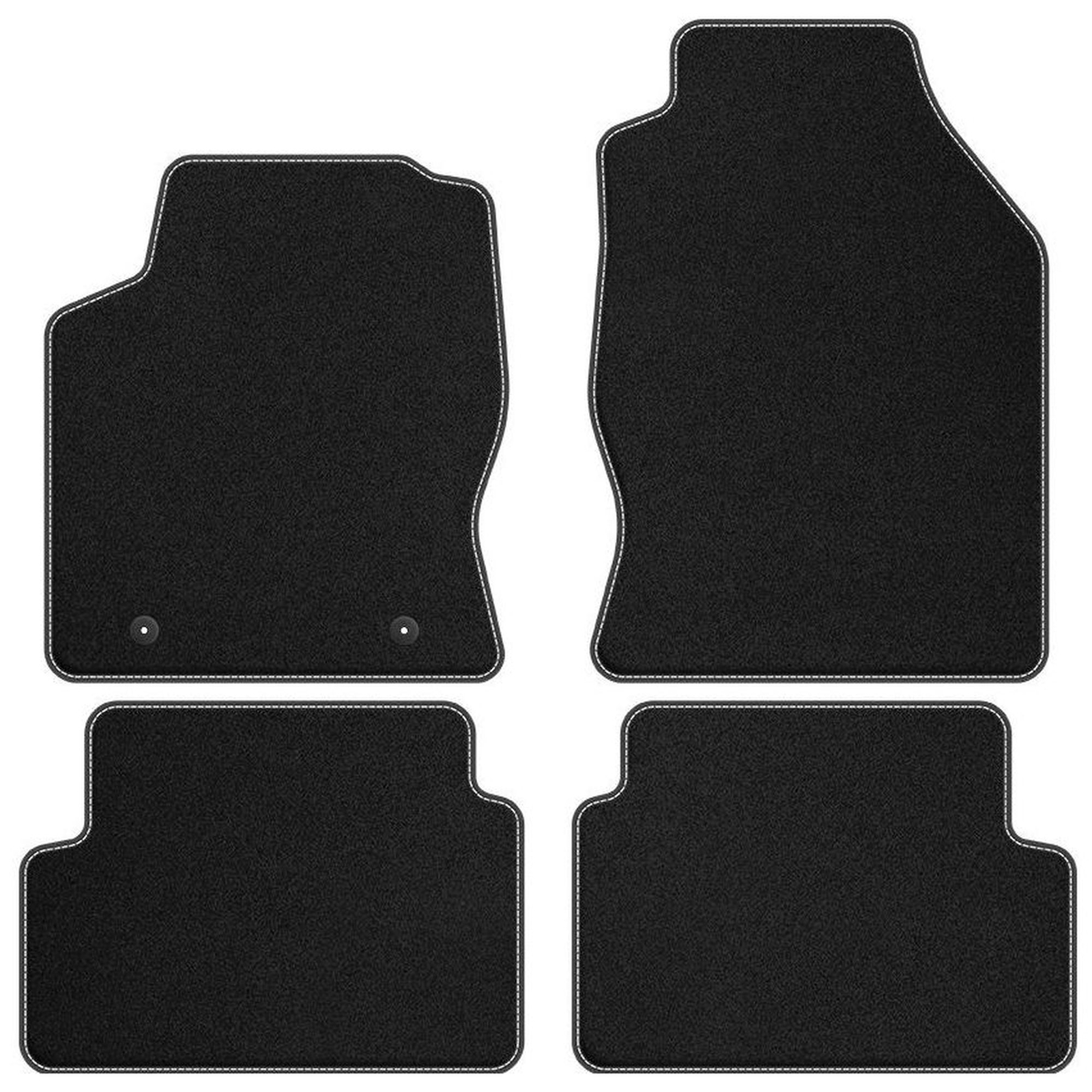 Tapis de sol en velours mat blanc haut de gamme édition FO06-1 pour Ford Focus I