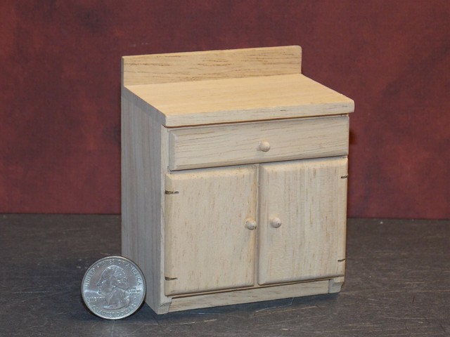 unfinished dollhouse kitchen cabinets