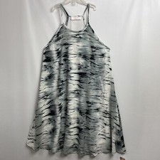 Peach Love Slip Dress Womens Sz Small Boutique Tie Dye Gray White New