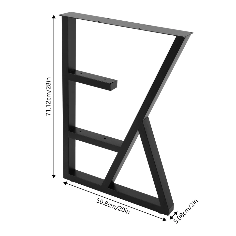 2 PIEZAS Patas de Mesa de Comedor de Hierro en Forma de K para Dormitorios, Salones, Balcones Foto 2 de 4